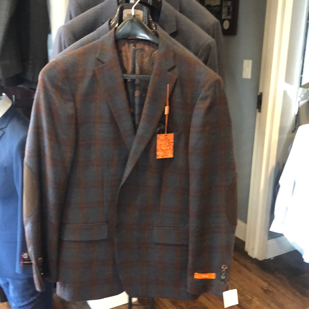 Tallia Sport Coat Brown Check